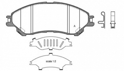 OPEN PARTS bpa158902 -  Комплект тормозных колодок, дисковый тормоз